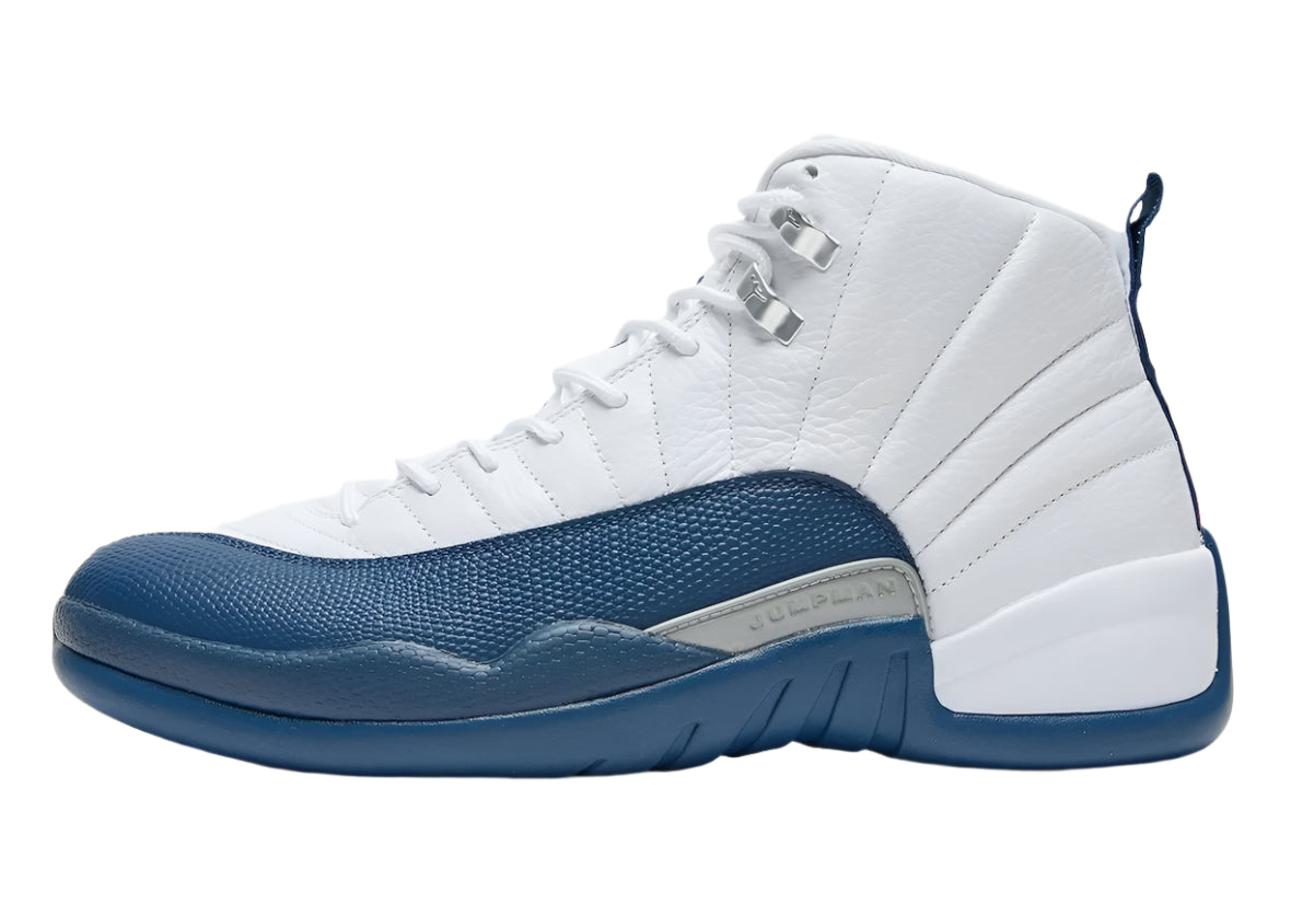 AIR JORDAN 12 RETRO GS - WHITE/FRENCH BLUE