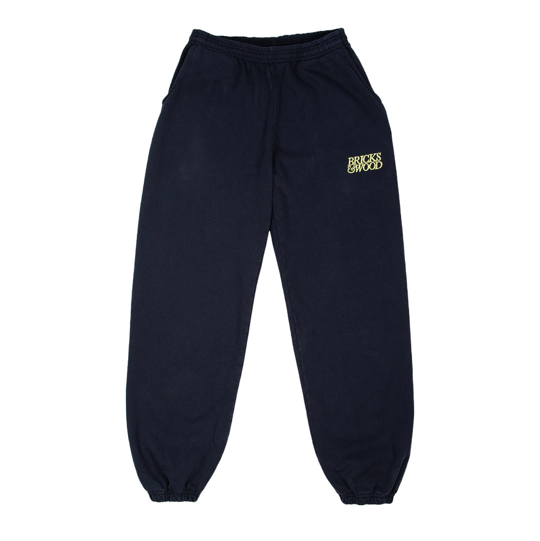 【BRICK】EMBLEM SWEATPANTS BRICKS & WOOD LOGO SWEATPANTS - NAVY – CRSVR